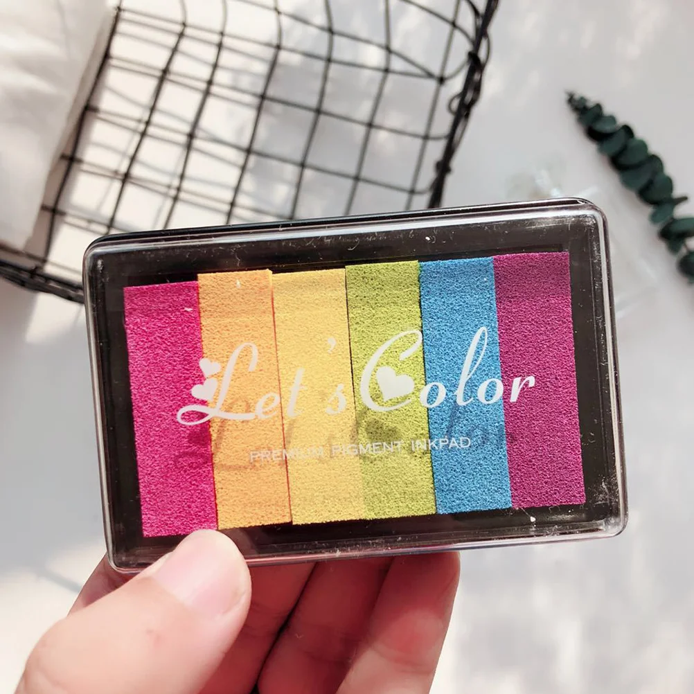 

5 шт., разноцветные чернильные подставки для печати, 6 цветов