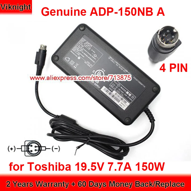 

Genuine 150W Charger ADP-150NB A 19.5V 7.7A AC Adapter for TOSHIBA G71C0008Y110 with 4 Pin Plug Power Supply