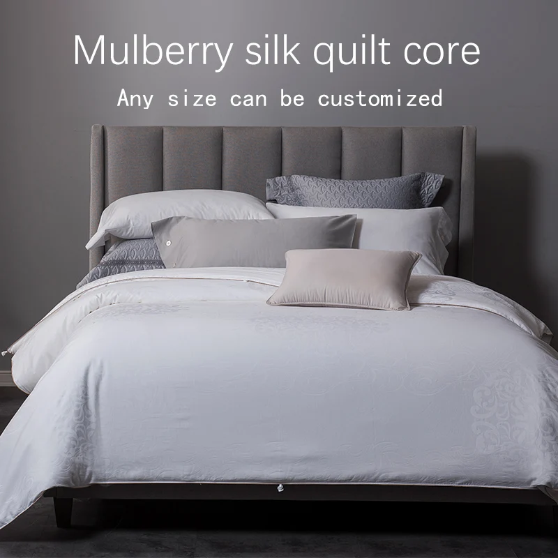Edred&oacute;n de algod&oacute;n de seda mulberry, edred&oacute;n grueso de algod&oacute;n, alternativa de plum&oacute;n, para oto&ntilde;o e invierno, 100%-0