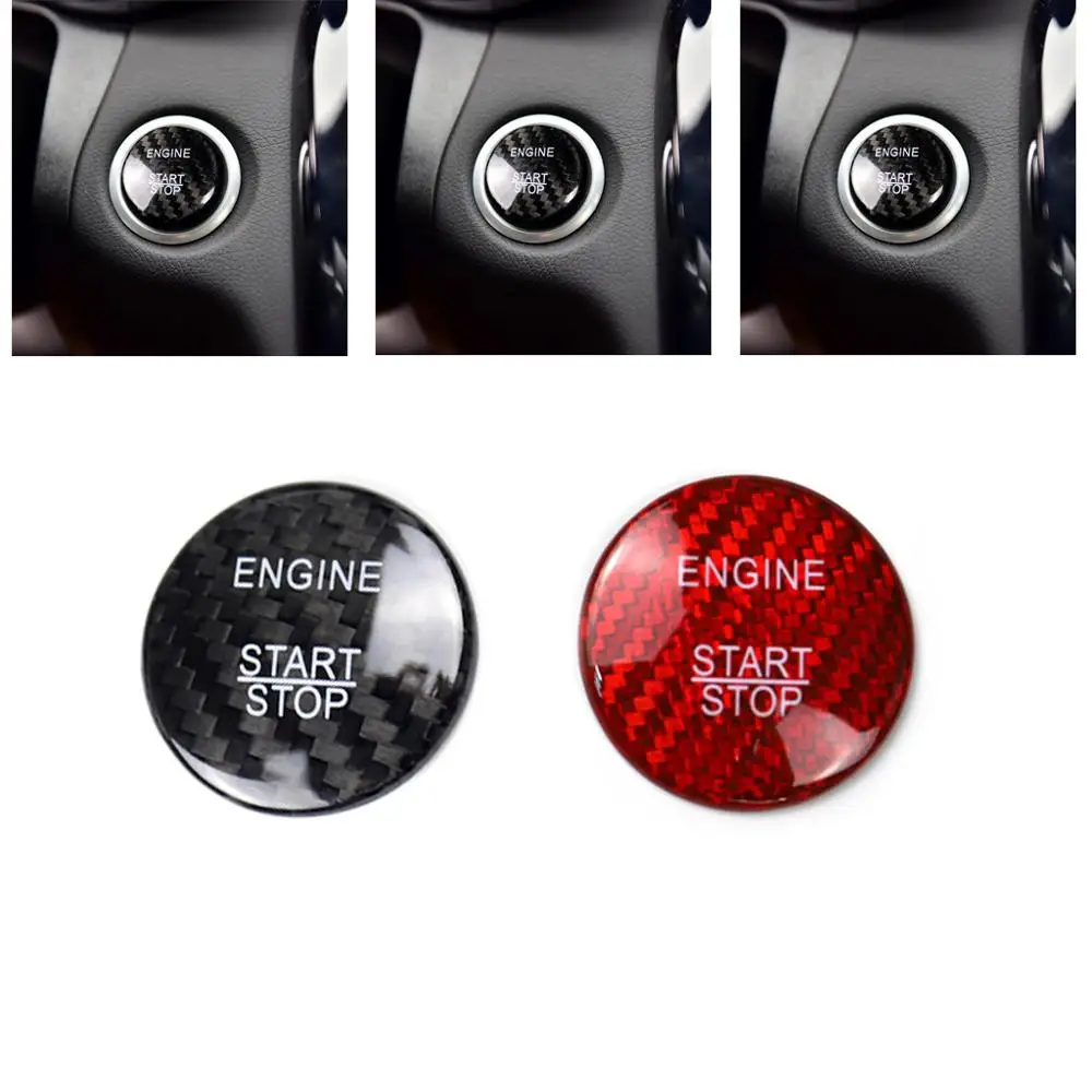 

Carbon Fiber Engine Start Stop Key Protector Cover for Mercedes Benz A B C W205 GLC X253 AMG E ML GLE