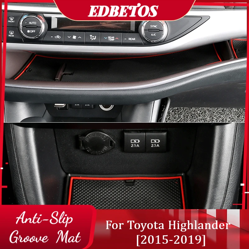 Подставка для стакана Toyota Highlander XU50 аксессуары 2015-2019 противоскользящие вставки