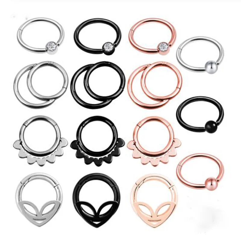 1 шт. 6 стилей двухслойные стальные кольца для мужчин и женщин|Украшения тела| |