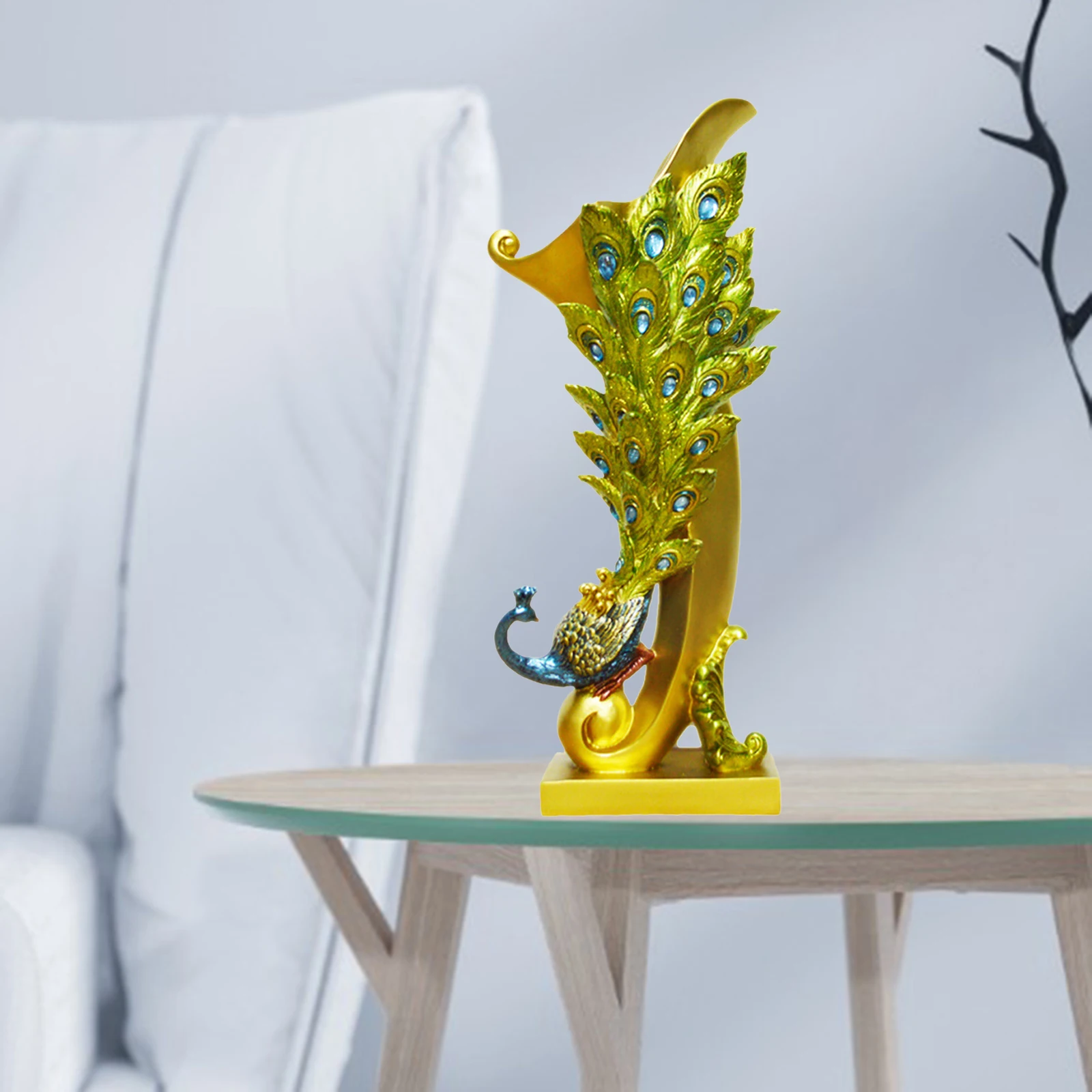 Скандинавская смола великолепный цветочный горшок в форме павлина статуя