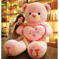 80100cm big pink plush toy creative teddy bear stuffed animals glowing birthday gift for kids pillow grilfriend girl wife child