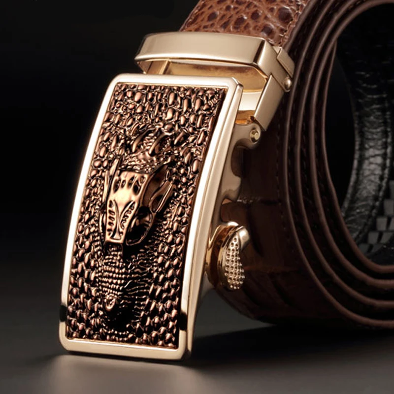 

Ремень мужской из натуральной кожи с автоматической пряжкой, 2021