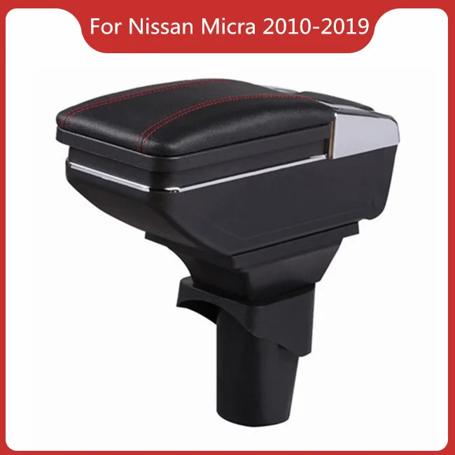 

Free Shipping Armrest For Nissan March Micra MK4 IV 2010-2019 Car Accessories Console Box Center Arm Rest With Cup Holder