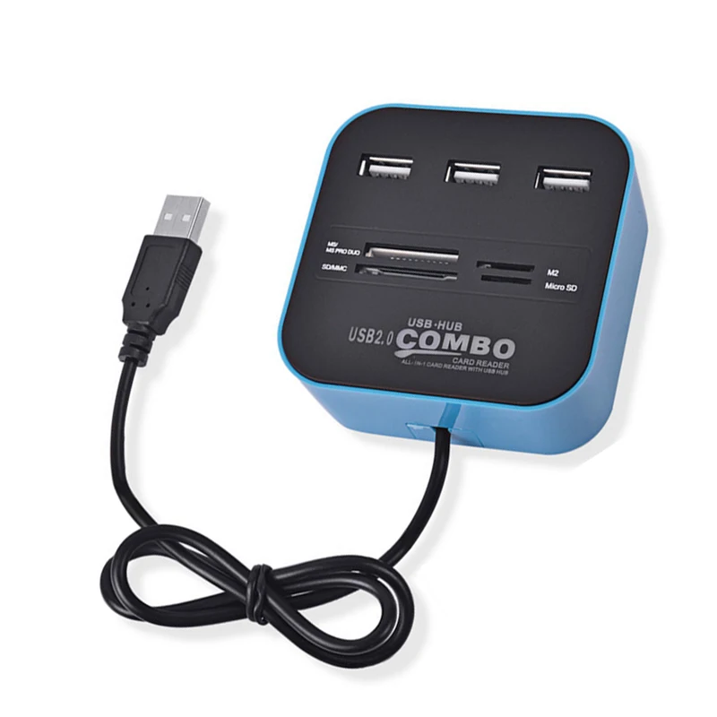 Микро usb-хаб 2 0 3 порта + устройство для чтения карт SD TF слот высокоскоростной USB