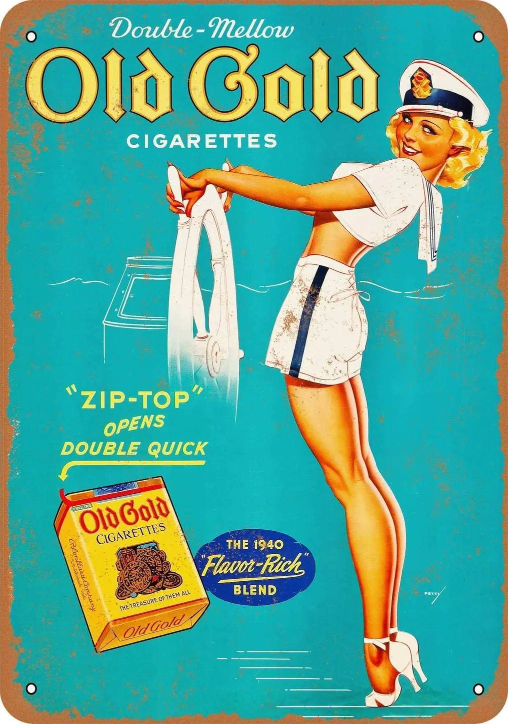 

Retro Tin Signs 20x30 cm Old Gold Cigarettes Pin-Up Vintage Look Metal Sign Home Decor 8x12 Inch