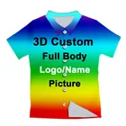 Гавайская рубашка с короткими рукавами на заказ, Мужская индивидуализированная рубашка с вашим собственным дизайном, изображением текста и фото, Повседневная рубашка с 3D-принтом, женская