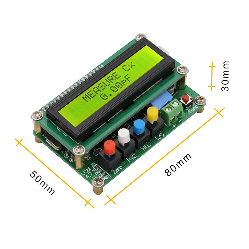 

Lc100- Digital LCD High Precision Inductance Capacitance Meter Meter Capacitor Tester Frequency 1Pf-100Mf 1Uh-100H Lc100-+Te