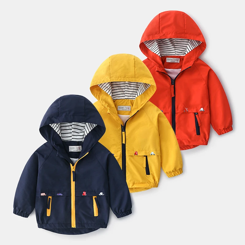 

Baby Boys Jacket Coat Cartoon Trench Coat For Boy Coat Children Windbreaker Kids Hoodies Outerwear Infant Clothes 2-6Years