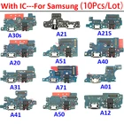 10 шт., зарядный USB-порт для Samsung A11 A21s A01 A31 A41 A51 A71A105FN A12 A70 A50 A40 A30s A20