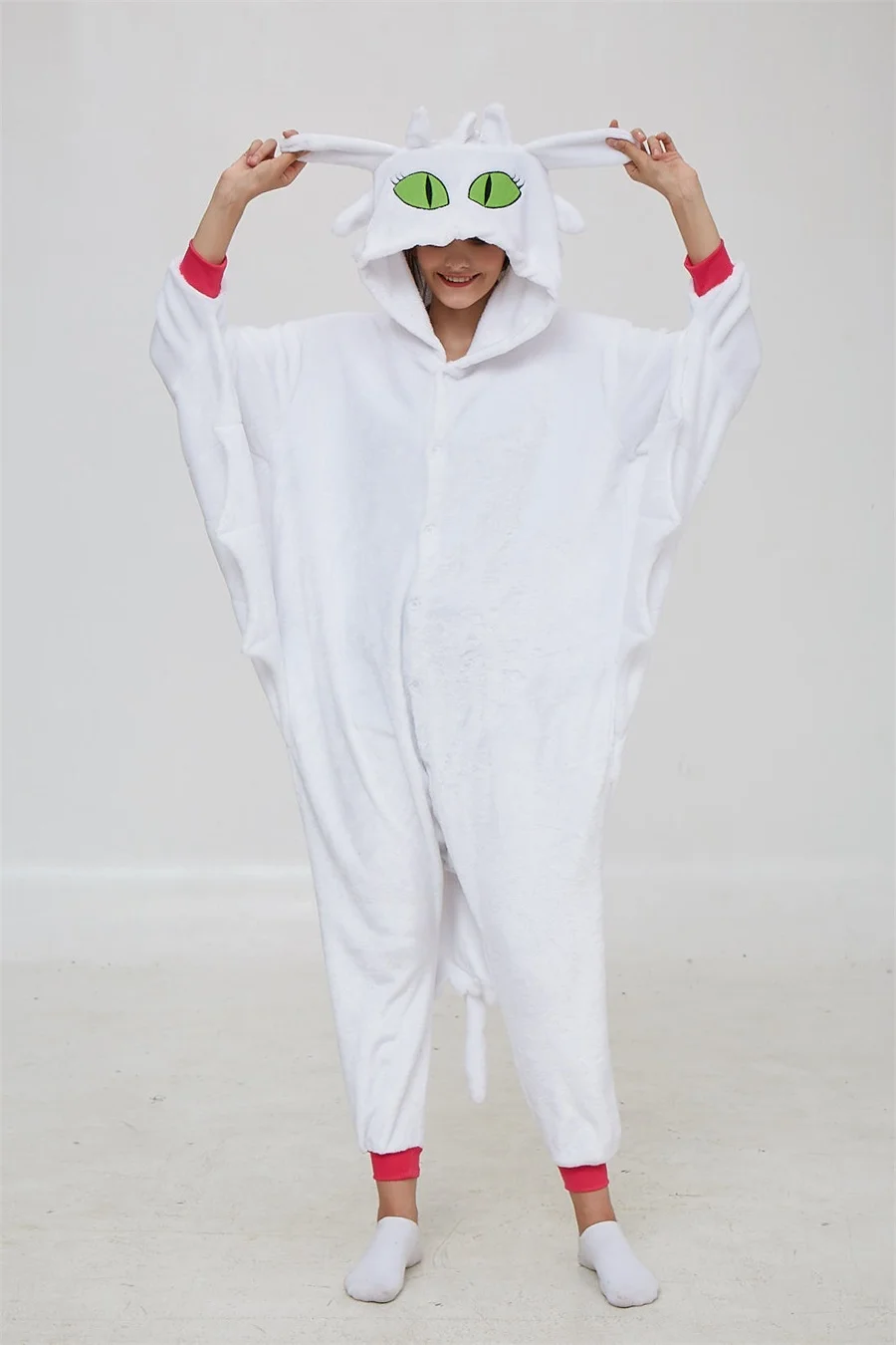 Кигуруми с беззубиком Комбинезоны для взрослых зимняя одежда сна рисунком из
