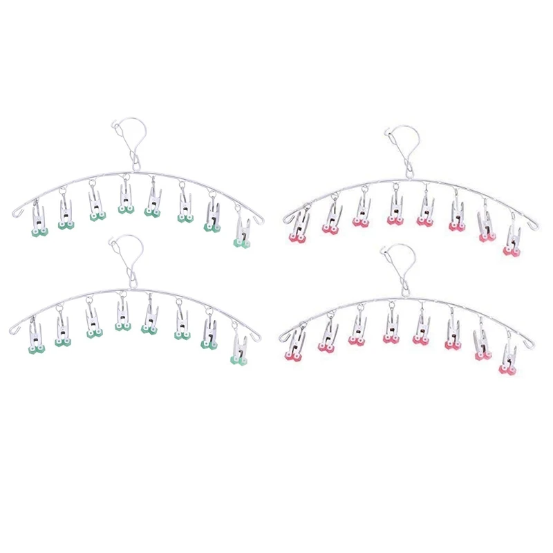 

Stainless Steel Drying Hanger, Drip Hanger with 8 Clips For, Quickly Removes Clothes From Hanger