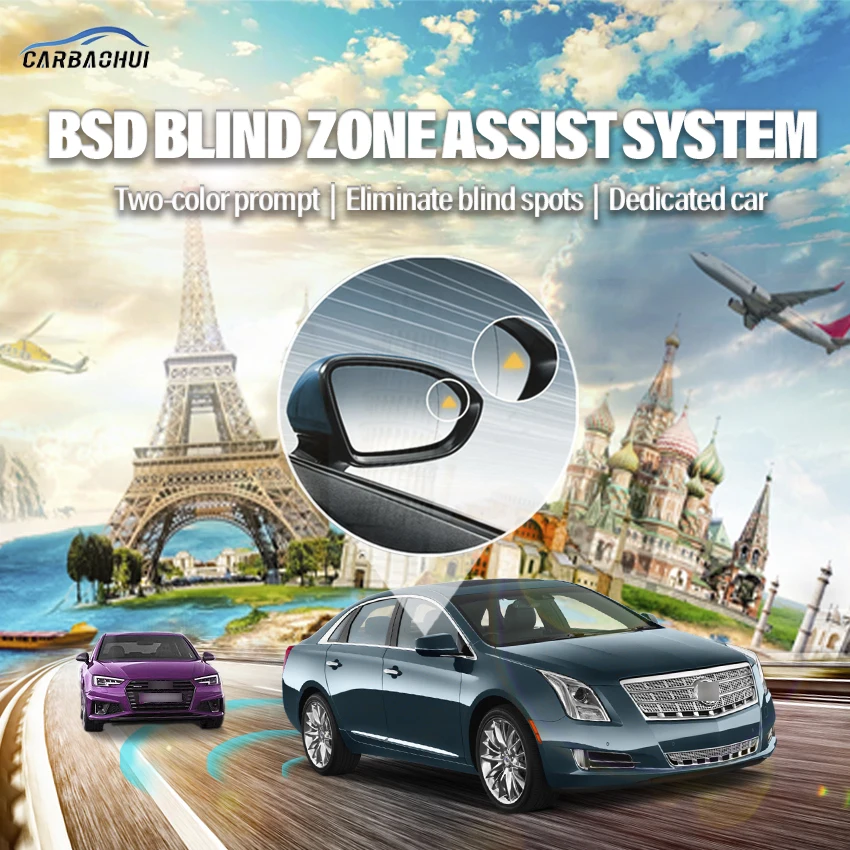 

Car Millimeter Wave Radar blind spot detection system BSD BSA BSM Monitoring Change Lane Aided Parking For Cadillac XTS 2013