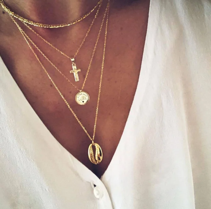 19 видов стилей богемные ожерелья для женщин винтажное Золотое серебряное