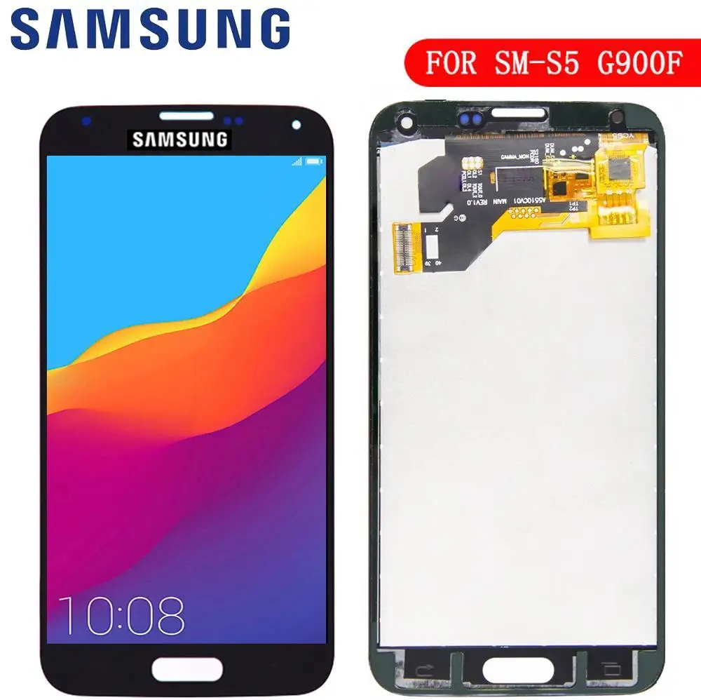 Новый ЖК дисплей для Samsung S5 G900F экран с сенсорным дигитайзером в сборе совместимый