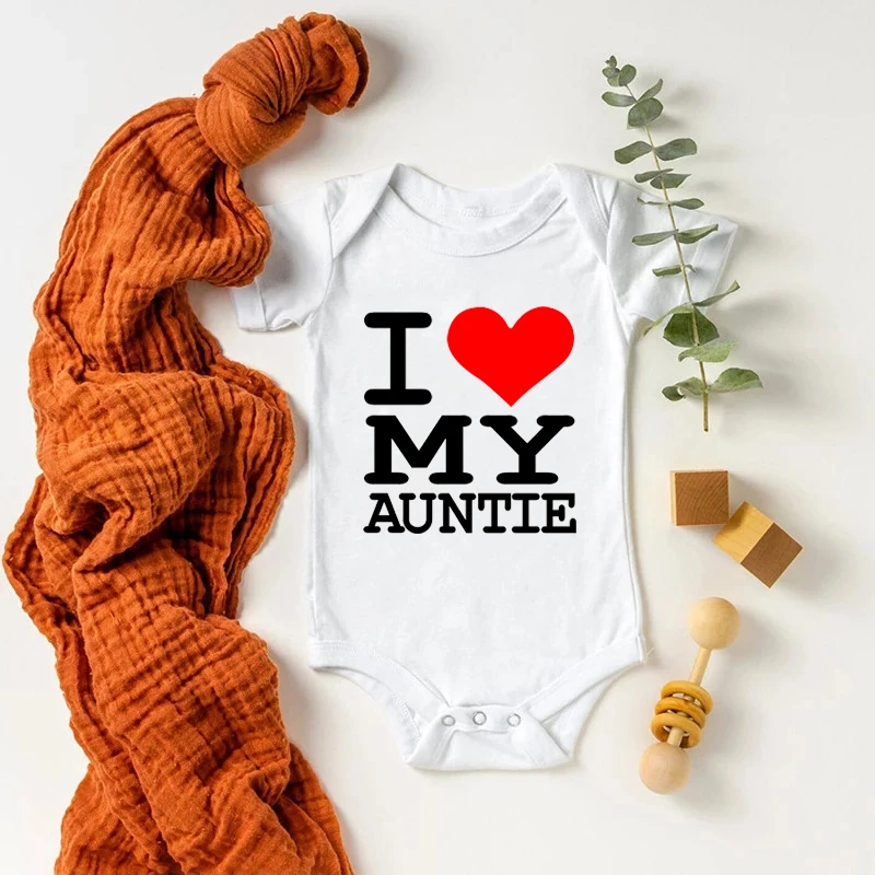 

Летнее Детское Боди с надписью «I Love My Auntie»