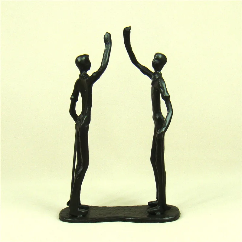 Литейное железо для гольфа персонаж скульптура абстрактный стиль металлический