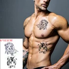 Водостойкая временная татуировка-наклейка Ins, Лев, тигр, животное, боди-арт, флэш-татуировка, искусственная татуировка для женщин и мужчин