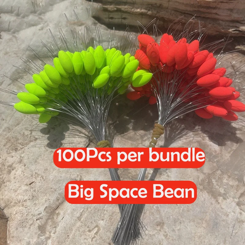 100 шт. флуоресцентная пена традиционная леска поплавок космические бобы стопор