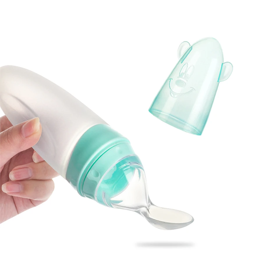 Розовая силиконовая ложка Amboch для кормления лидер продаж детская бутылочка