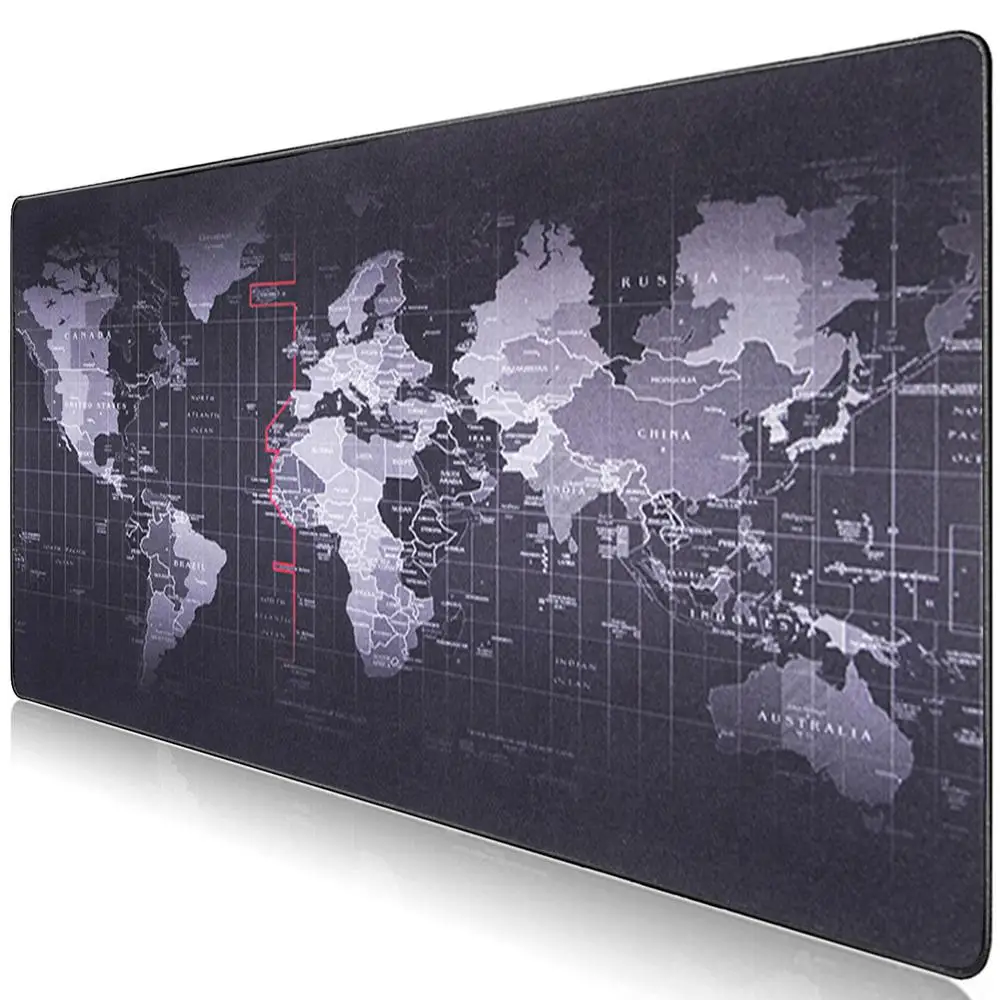 

1PC Extra Large Gaming Mouse Pad Old World Map Locking Edge Mousepad Anti-slip Rubber Desktop Home Office Keyboard Mice Mat