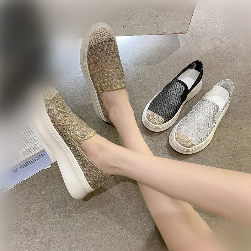 

Casual Woman Shoe Female Footwear Round Toe Clogs Platform Slip-on Dress New Creepers Summer Breathable Slip On Leisure Fisherma
