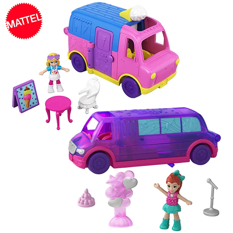 Mattel Polly Карманный дом для девочек, куклы, большой мир, Коробка С Сокровищами, роскошный автомобильный дорожный костюм, игрушки для девочек, Большой карманный мир