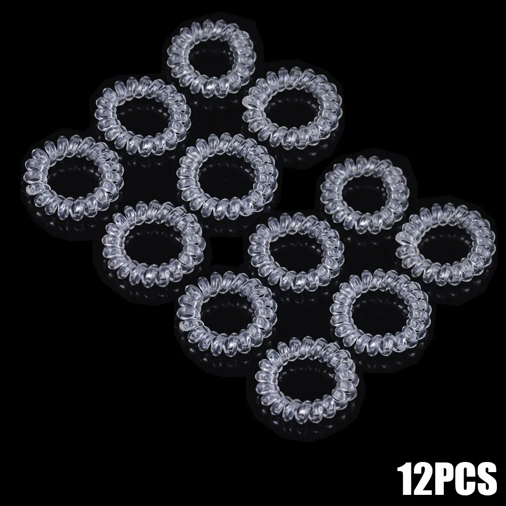 

6/12pcs Girls Fashion Transparent and Seamless Hair Accessories Ties Elastic Hair Bands Ponytail Holder Rubber Bands Hair Band
