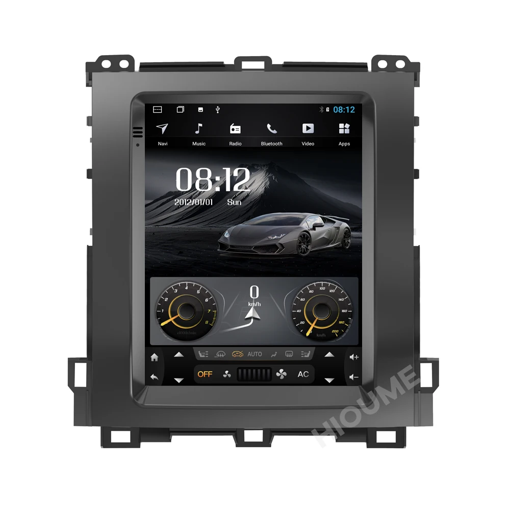 

9.7" Vertical Tesla Screen Android 10 Car GPS Navigation for Toyota Land Cruiser Prado 120 2002-2009 Multimedia Player Radio