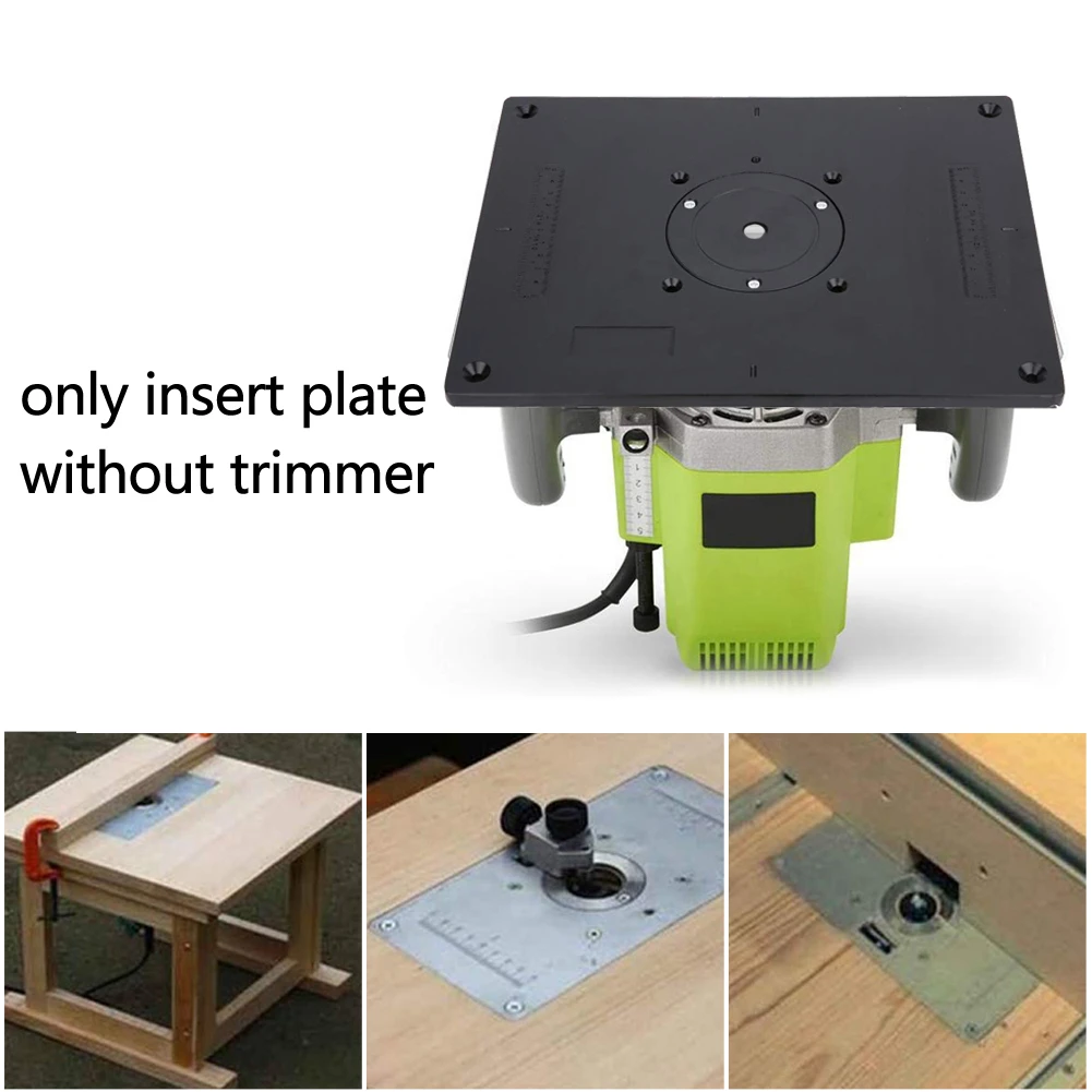 Алюминиевый фрезерный стол вставки пластины для дерева триммер роутера модели