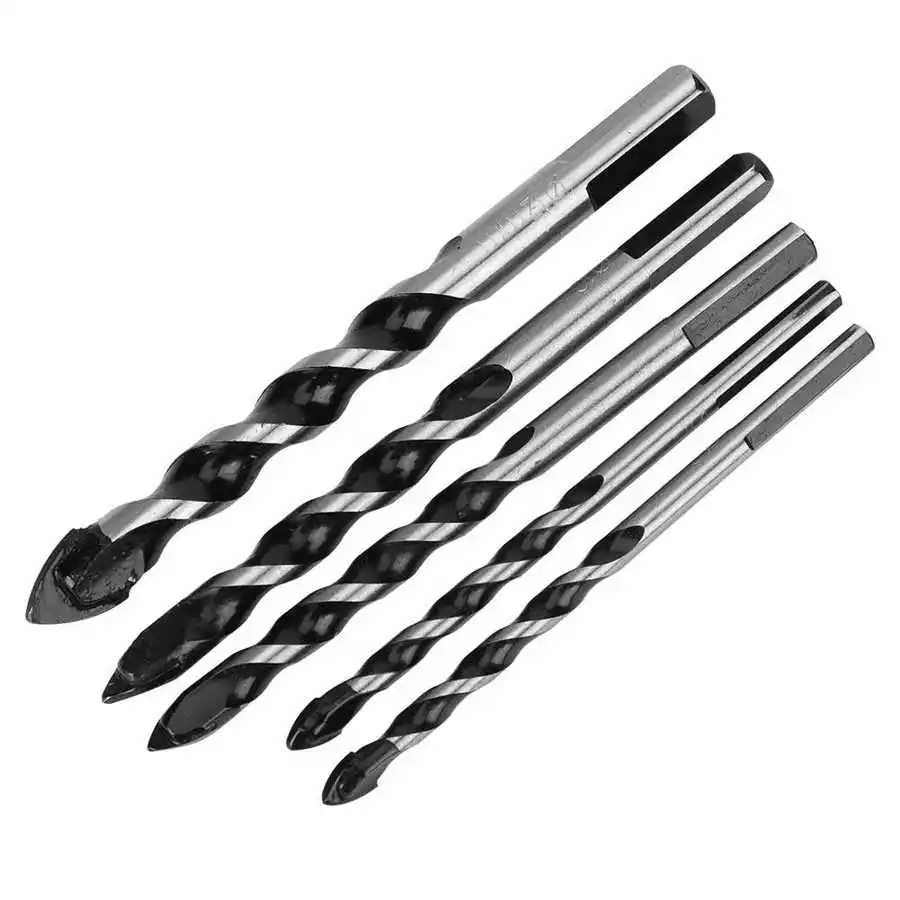 

HSS gereedschapskoffer 5pcs Center Drill Ceramic Tile Drill Bit DIY Wall Hole Drilling Tool Bit (6mm 6mm 8mm 10mm 12mm)