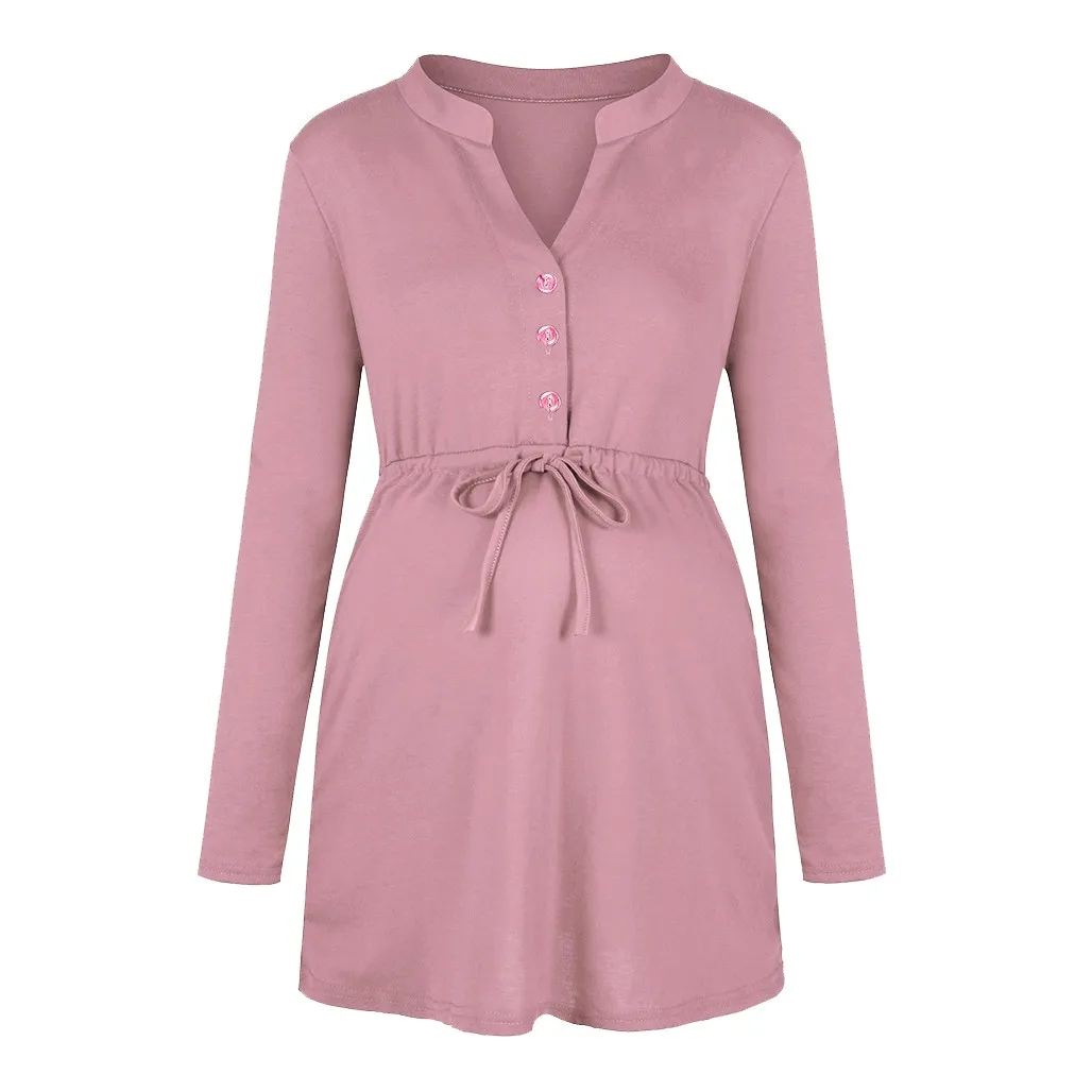 

JAYCOSIN Women Maternity Long Sleeve Solid Color Nursing Tops T-shirt For Breastfeeding Vtements de maternit