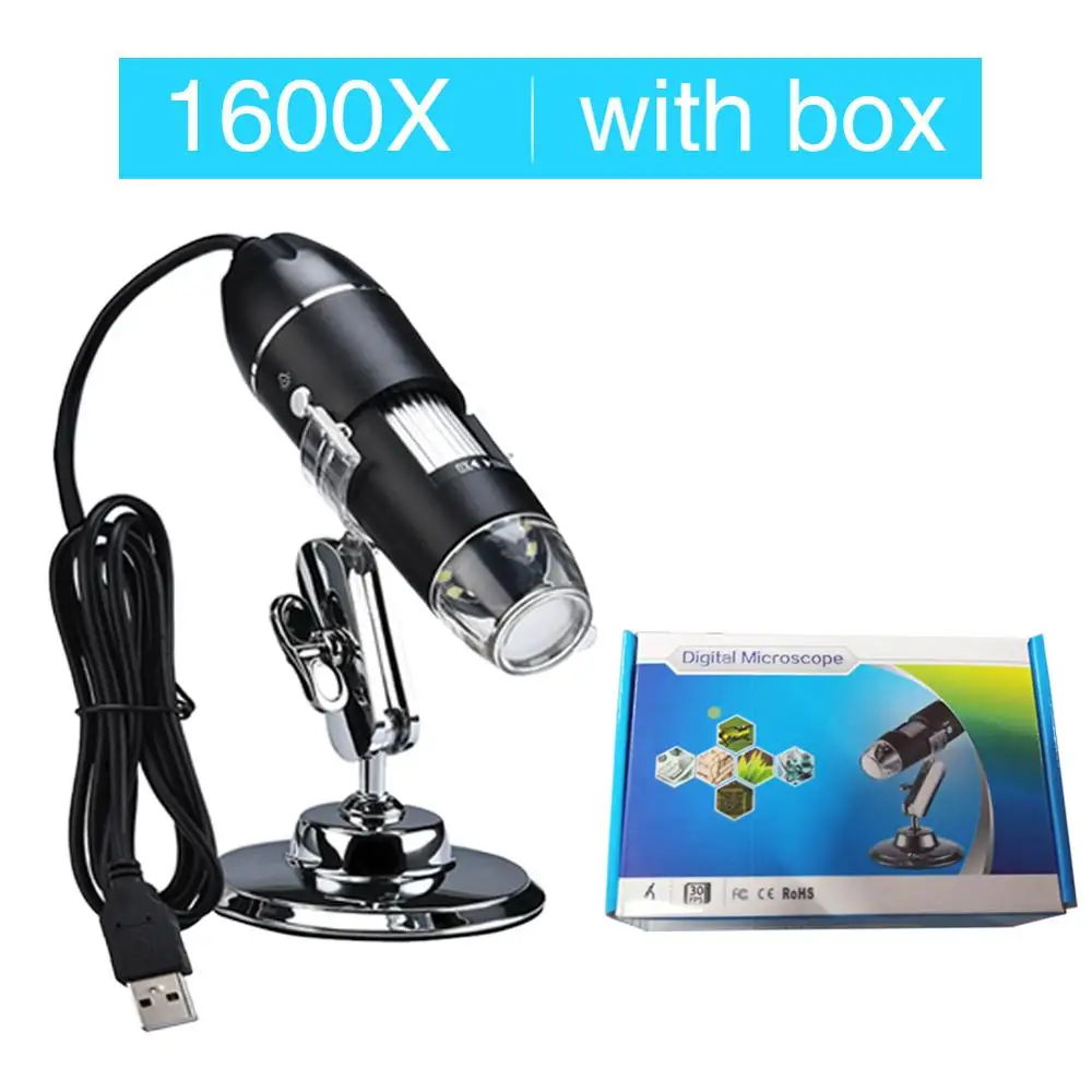 1000X цифровой микроскоп с Wi-Fi 1000x увеличительная камера для Android ios iPhone iPad 8LED