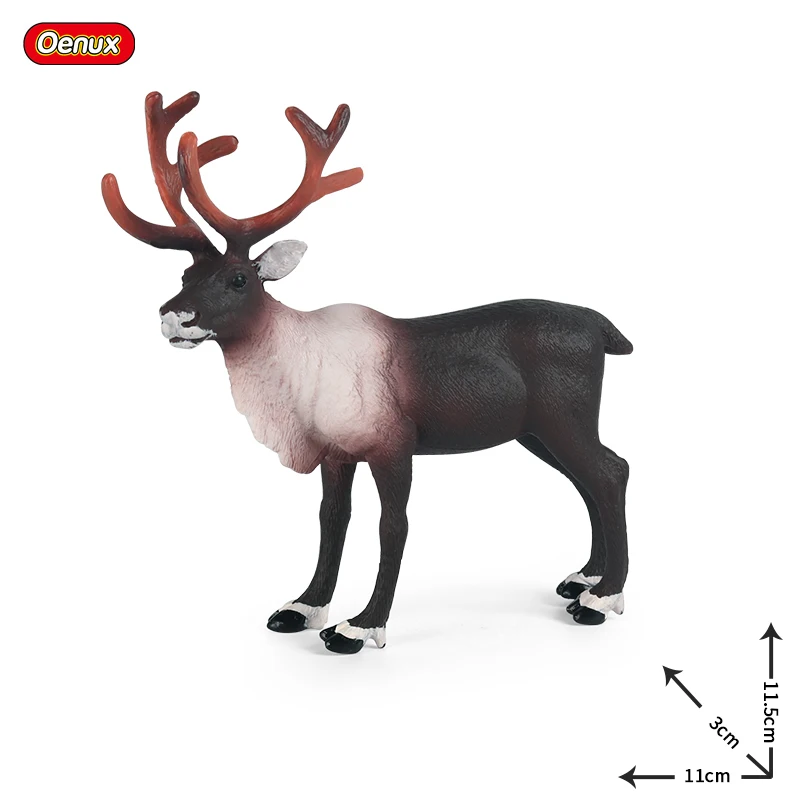 Oenux Wild Animals Elk Moose Wapiti Sika Deer Figures Antelope Argali Model Action PVC Decoration Kids Toy For Xmas Gift |