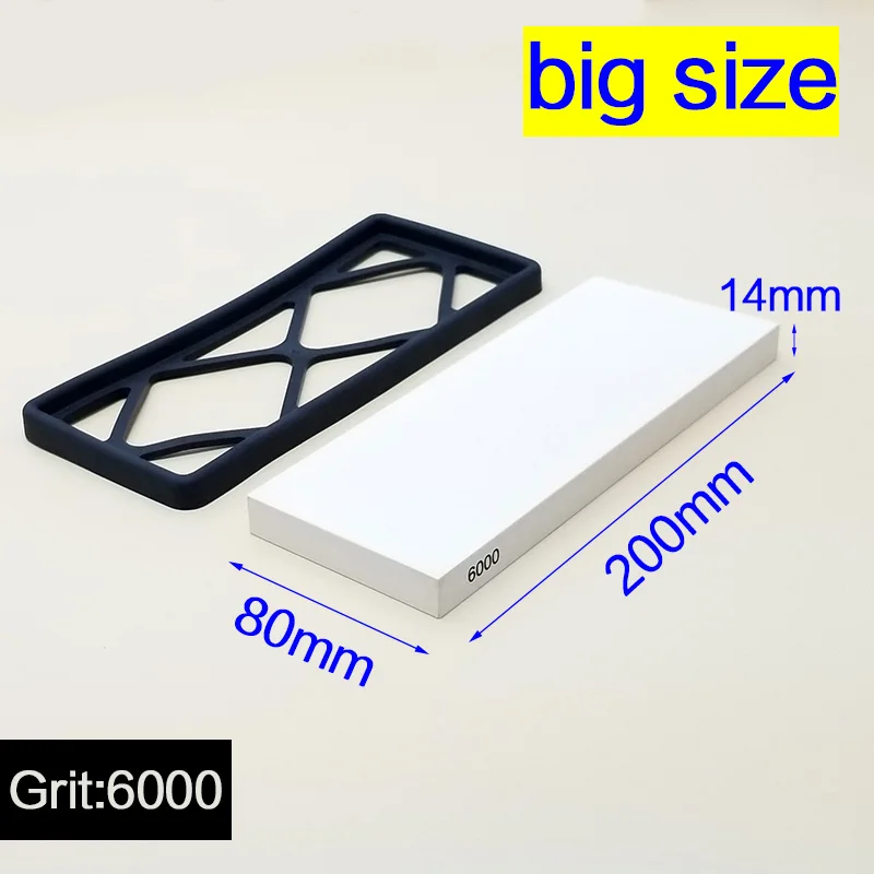 6000 GRIT BIG SIZE 1 шт., 400, 1000, 3000#, кухонный инструмент, точилка для ножей, точильный камень, точильные камни для ножей, система Точилки для ножей, водный камень - Цвет: 6000 GRIT BIG SIZE