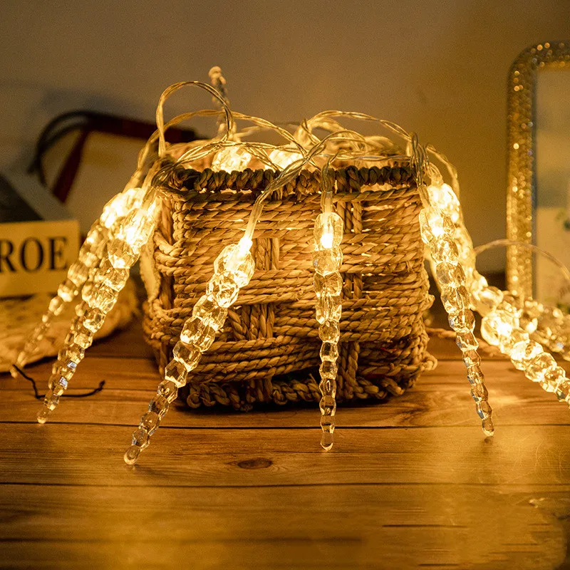 

Christmas Decorations for Home New Year Simulation Icicle Led String Lights Christmas Ornaments Navidad Xmas Tree Decor Garland