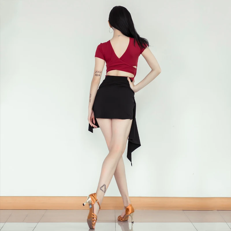 Одежда для латинских танцев женские топы одежда тренировок сексуальная с