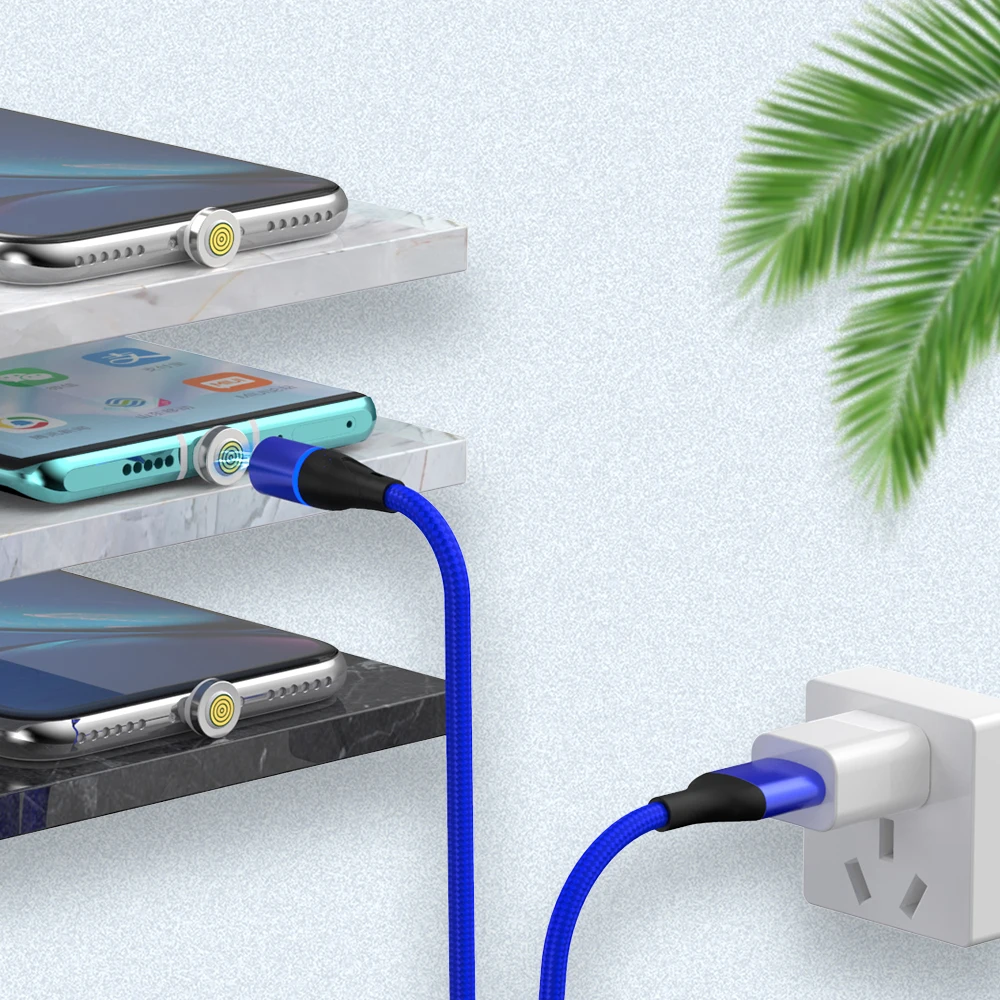 

YKZ 5A Magnetic Cable Type C Cable For Huawei Mate 40 Micro USB Charger Cord Magnet Mobile Phone Cable for iPhone Samsung Xiaomi