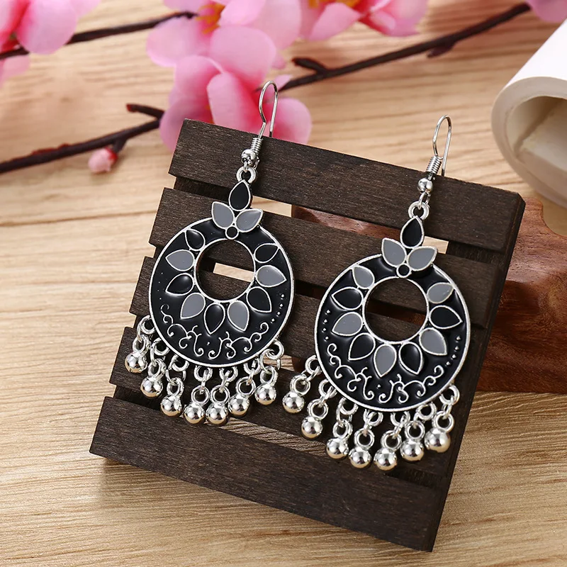 Винтажные висячие серьги из сплава в стиле ретро Женские Висячие с маленькими