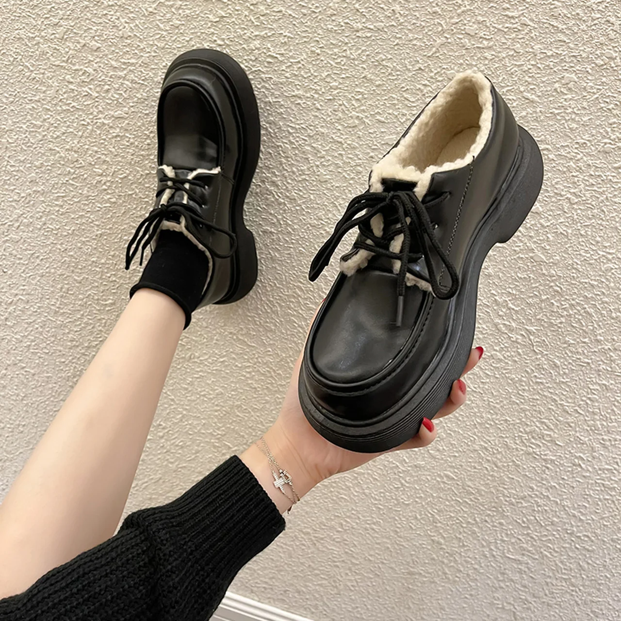 

Women's Vulcanized Shoes Women's Warm Cotton Boots Winter Korean New Platform Casual Fashion Thick heel Women's Shoes 2021 new