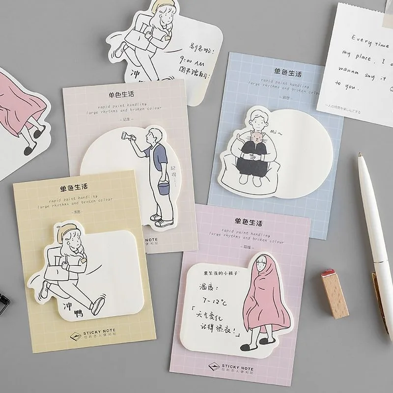 

2020 NEW 30 Sheets Simple Life Student Leave a Message Memo Pad Planner Sticky Note Paper Sticker Student Stationary Supply Gift