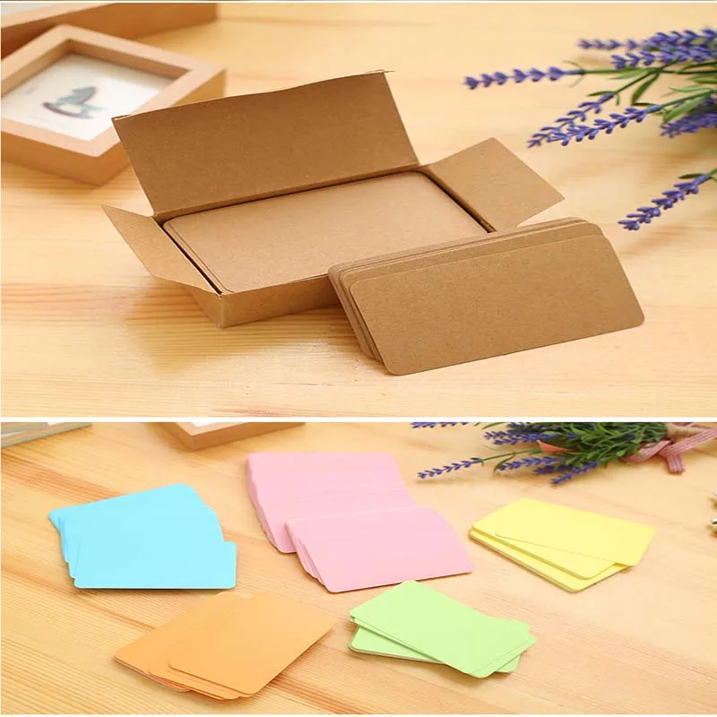 

Kraft Paper Card blank business cards Message Memo Party Gift Thank You Cards Label Bookmarks Learning Cards