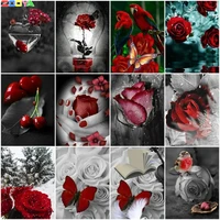 zooya 5d diamond painting square flower full diamond embroidery sale rose diamond inlaid rhinestone picture home decoration gift