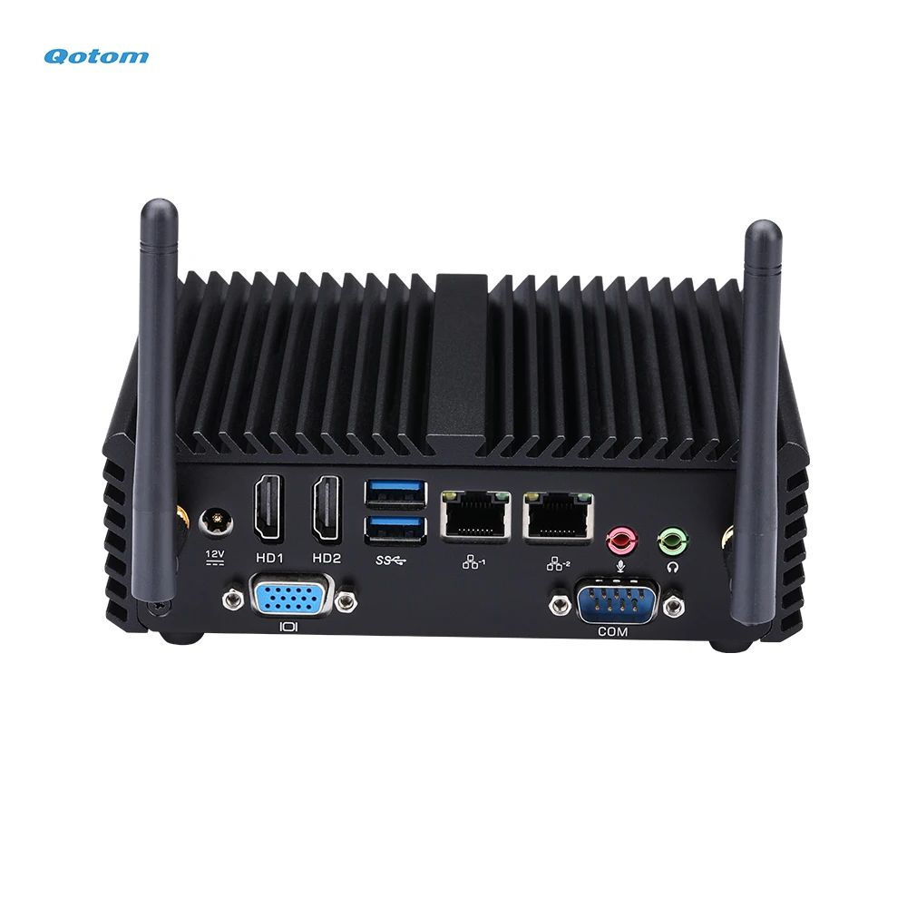 Qotom Mini Computer Q170P Pentium Processor J3710  Up To 2.64GHz Fanless AES-NI Linux Use Such As Entertainment, ADs, Office