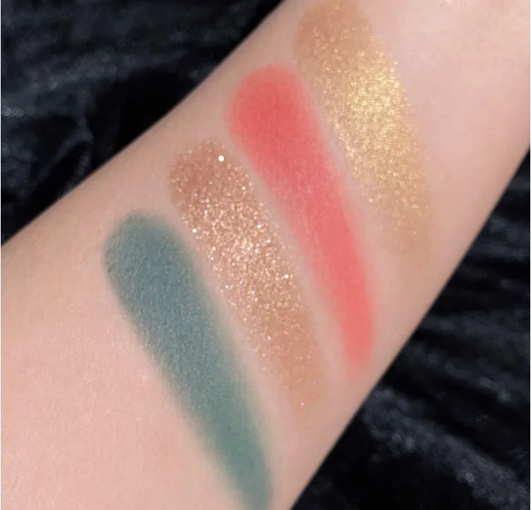 4 цвета матовые блестящие тени для век палитра долговечных блестящих мерцающих