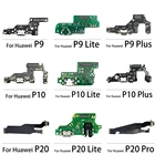 20 шт.лот, зарядка через USB порт микрофон разъем док-станции доска шлейф для Huawei P9 P10 P20 P30 P40 Lite Pro Plus E 5G