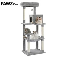 H143CM Modern Cat Tree Condos With Sisal Scratching Posts Cat Scratcher Tree Towers Specious Cozy Spacious Hummock rascador gato