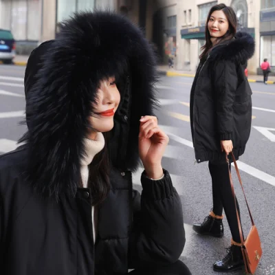 2019 Новый утолщенный пуховик Женская Корейская версия длинная хлопковая стеганая